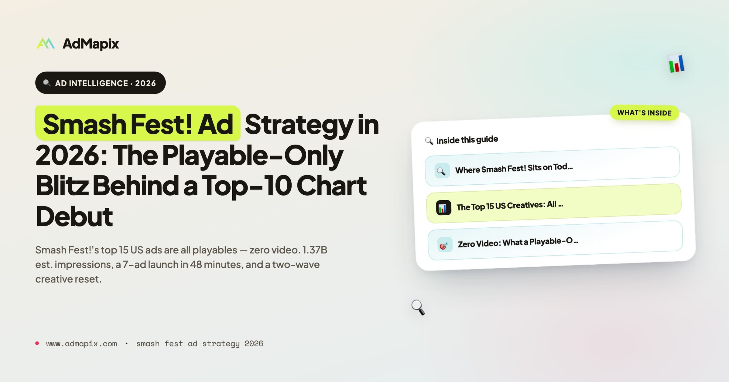 Smash Fest! Ad Strategy in 2026: The Playable-Only Blitz Behind a Top-10 Chart Debut