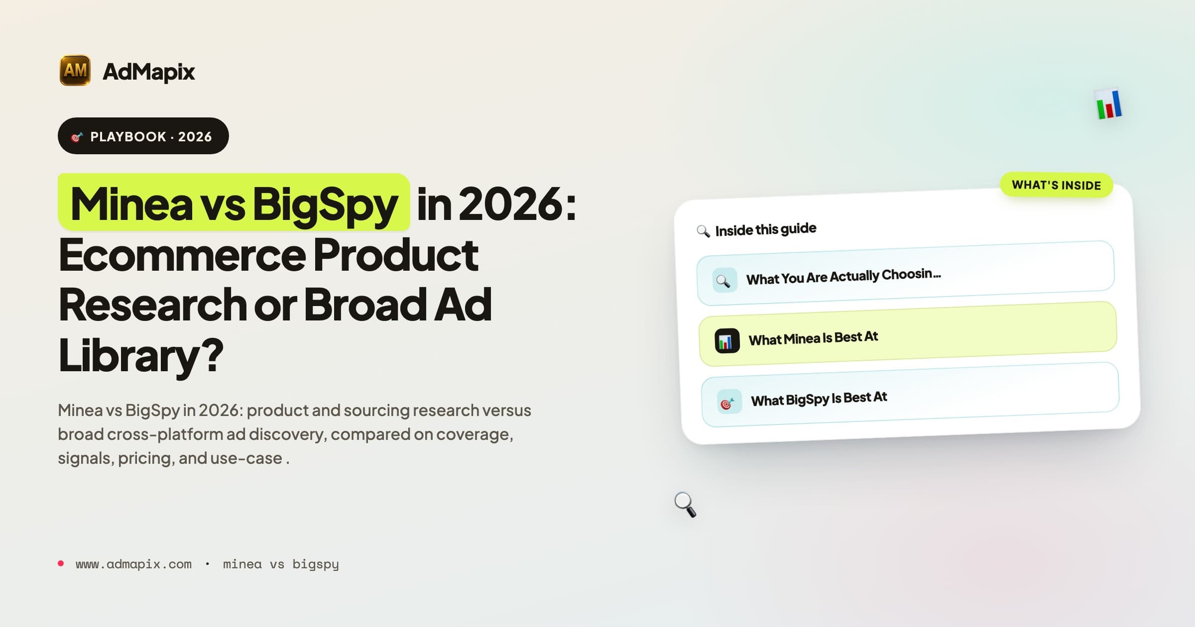 Minea vs BigSpy in 2026: Ecommerce Product Research or Broad Ad Library?