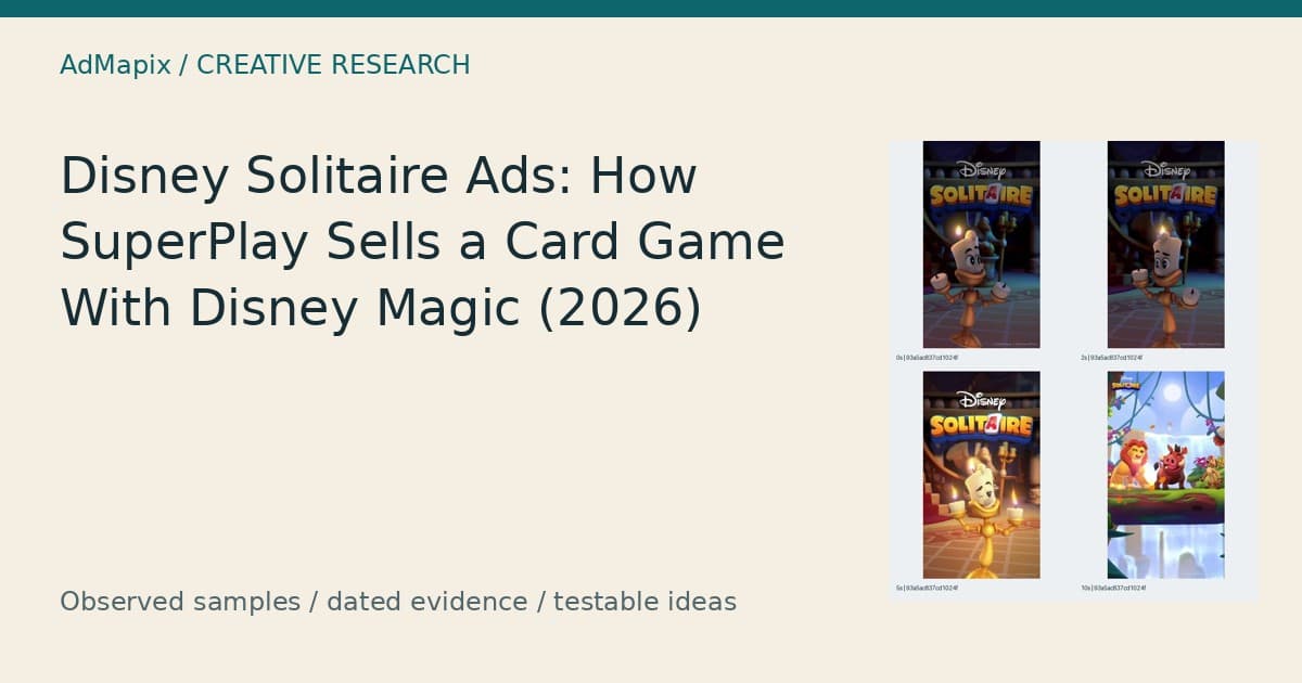 Disney Solitaire Ads: Characters, Cards, and Video Reuse