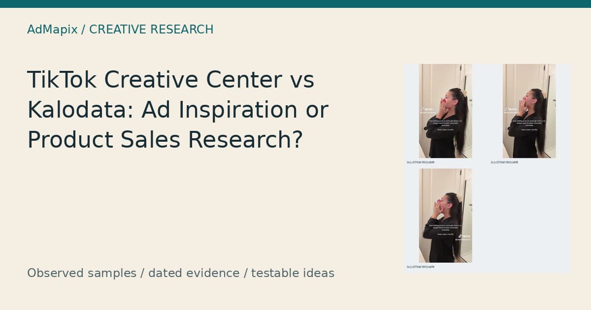 Kalodata vs TikTok Creative Center: Choose by Research Task