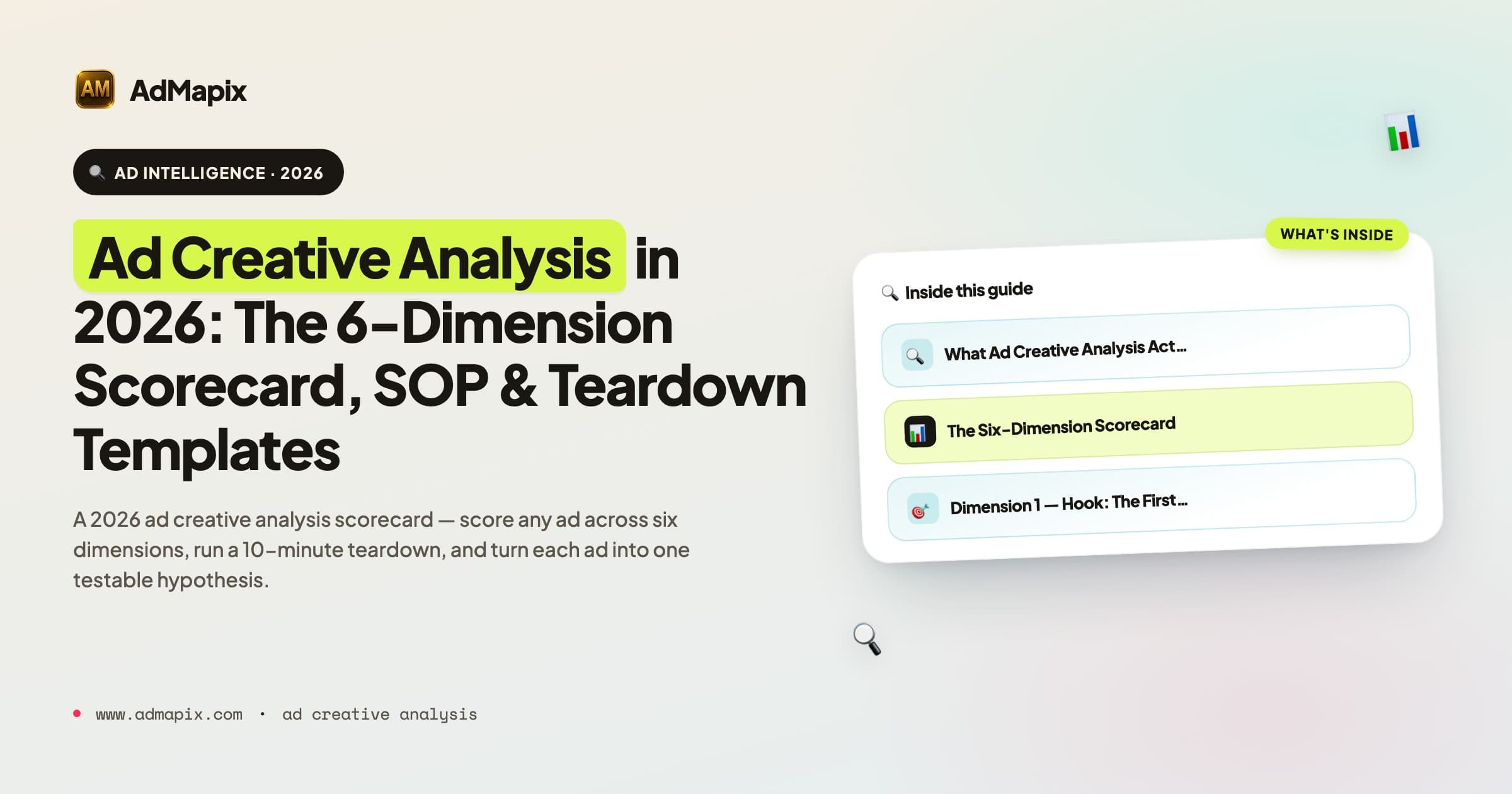 Ad Creative Analysis in 2026: The 6-Dimension Scorecard, SOP & Teardown Templates