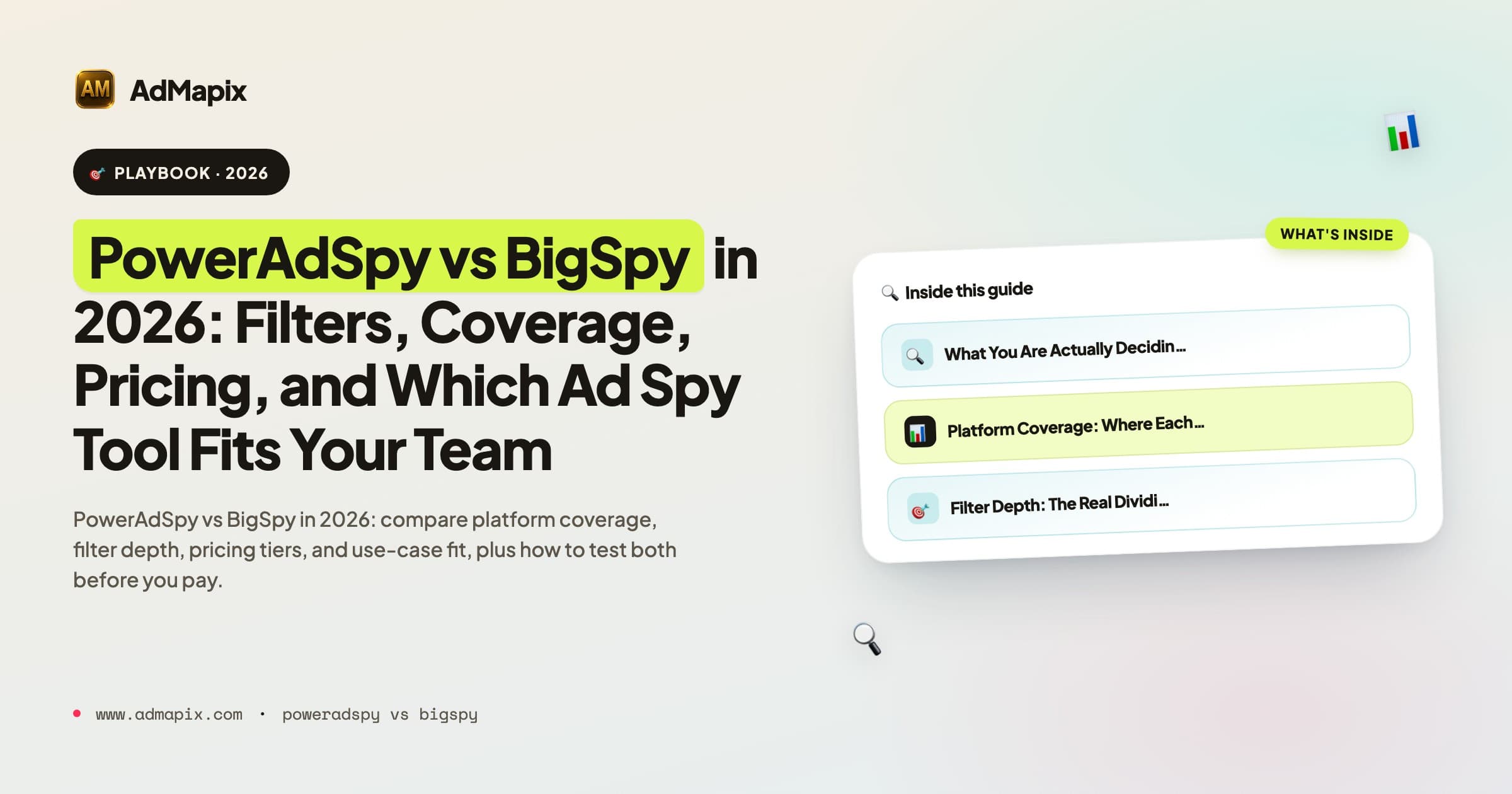 PowerAdSpy vs BigSpy in 2026: Filters, Coverage, Pricing, and Which Ad Spy Tool Fits Your Team