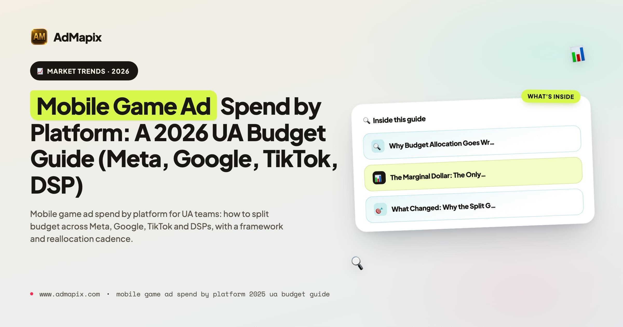 Mobile Game Ad Spend by Platform: A 2026 UA Budget Guide (Meta, Google, TikTok, DSP)