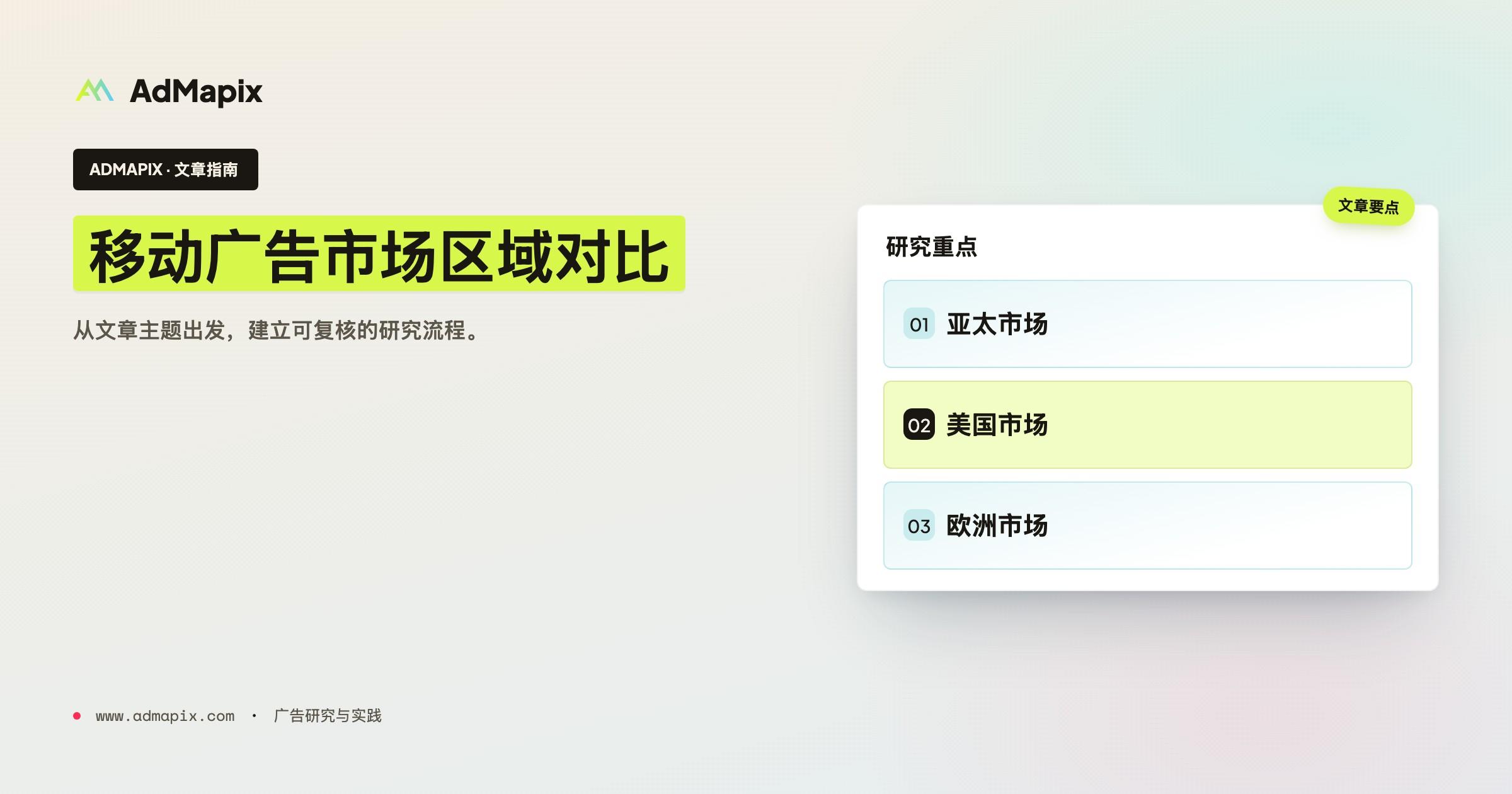 2026 移动广告市场区域对比:APAC vs 美国 vs 欧洲