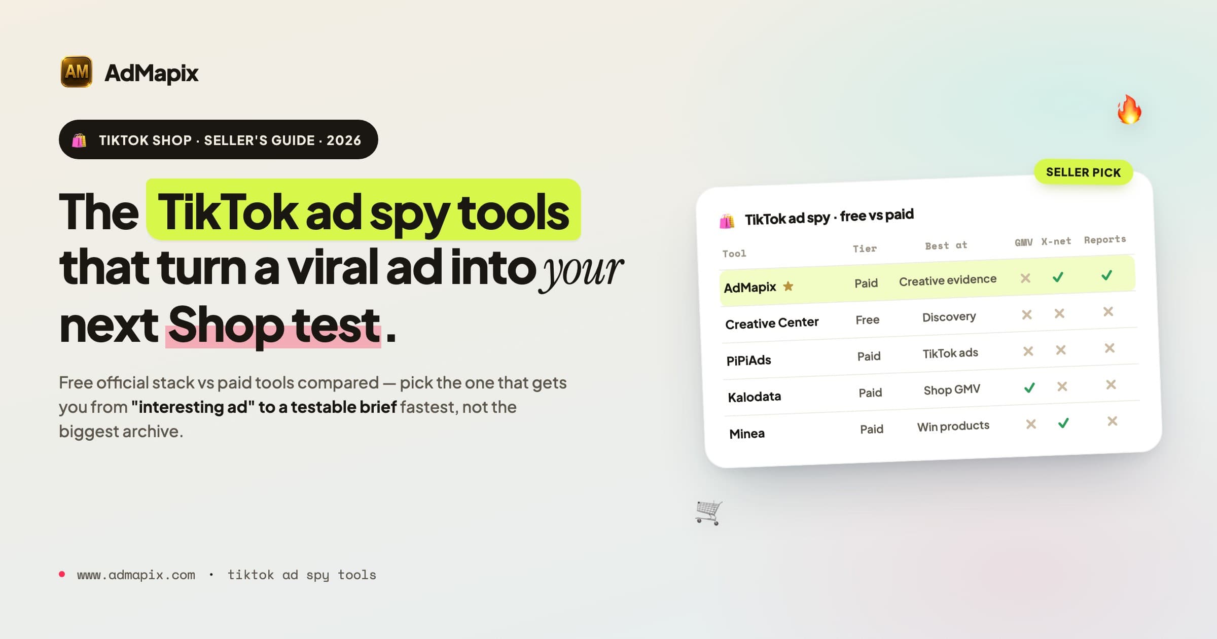 TikTok Ad Spy Tools for TikTok Shop in 2026: Free & Paid Compared (Seller's Guide)