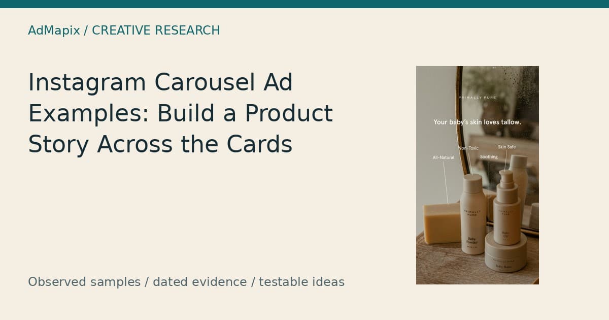 Instagram Carousel Ads: Examples for Product Storytelling